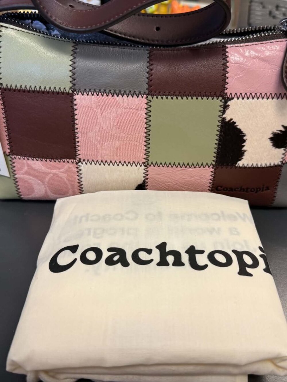 Coachtopia Alter/Ego Small Slouchy Shoulder Bag Pink/Brown NWT